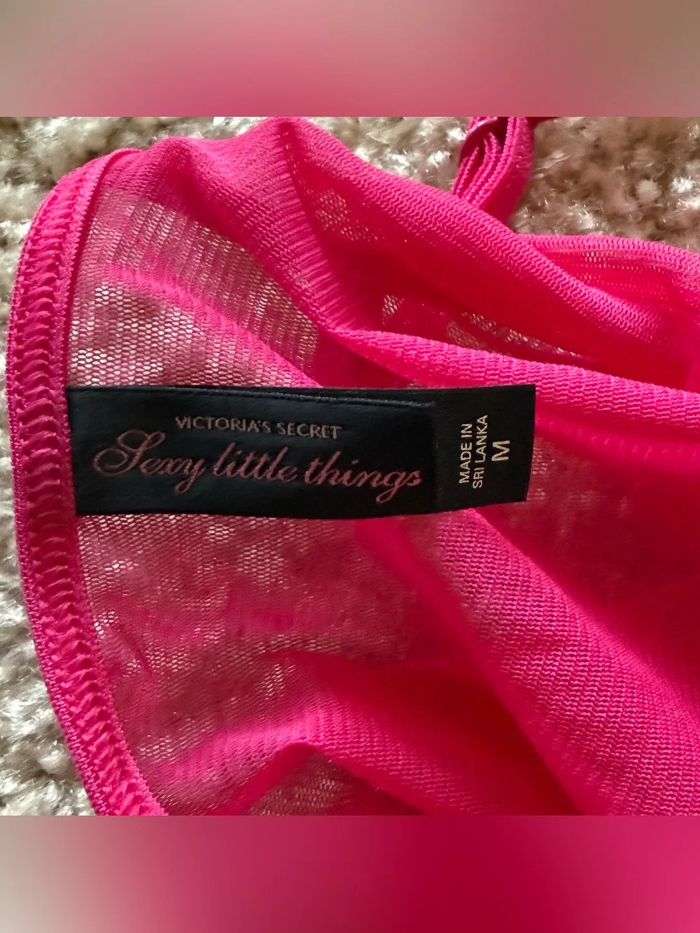 Victoria’s Secret Sexy Little Things M Pink Lace Babydoll Lingerie Y2K
